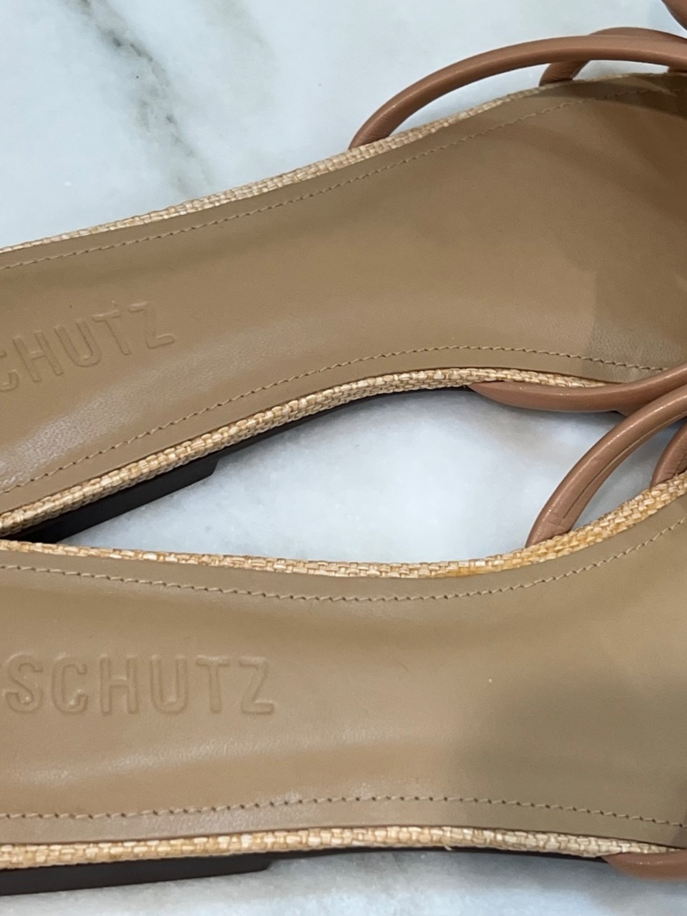Schutz Blossom Flat Sandals, Sz 8 - Picture 8 of 9